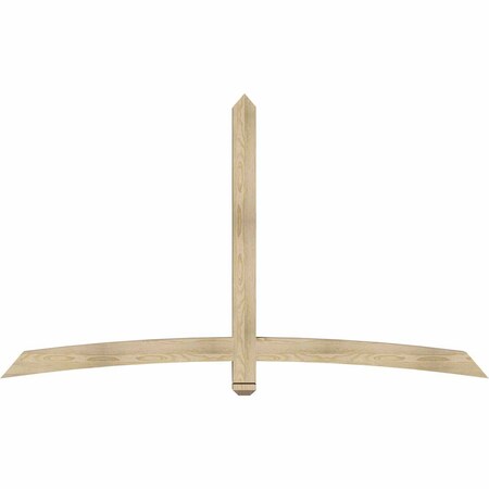 Ekena Millwork Bellingham Rough Sawn Timber Gable Bracket, Douglas Fir, 84"W x 49"H x 4"D x 4"F, 14/12 Pitch GBW084X49X0404BEL00RDF